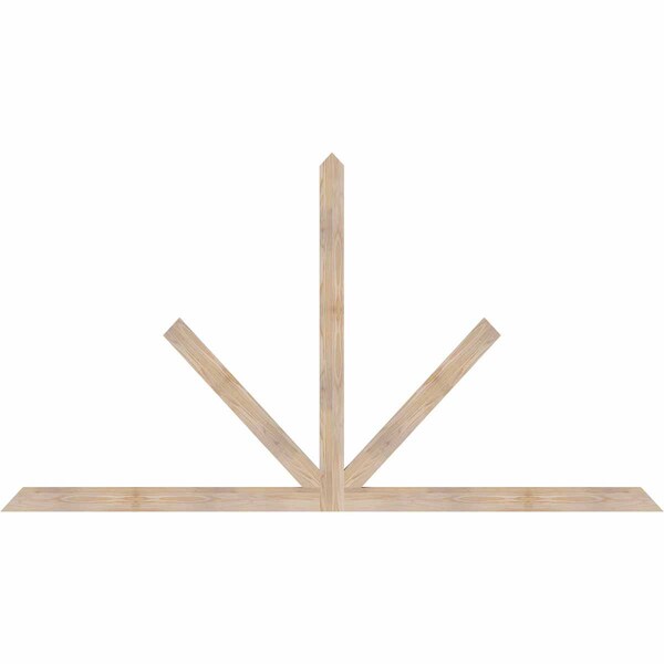 Ekena Millwork Saratoga Smooth Timber Gable Bracket, Douglas Fir, 96"W x 52"H x 1 1/2"D x 3 1/2"F, 13/12 Pitch GBW096X52X0204SAR00SDF - main